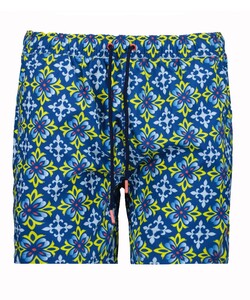 Ragman Abstract Tiles Pattern Swim Short Blauw-Multi