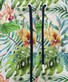 Ragman Allover Bold Floral Leaves Pattern Swim Short Multicolor