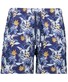 Ragman Allover Floral Leaves Swim Short Blauw-Beige