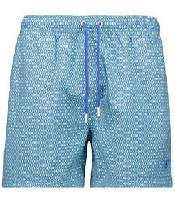 Ragman Allover Mini Diamond Shape Pattern Swim Short Lichtgroen-Blauw