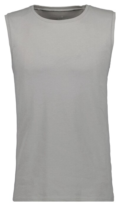 Ragman Athletic Jersey Shirt Round Neck Ondermode Grijsbeige