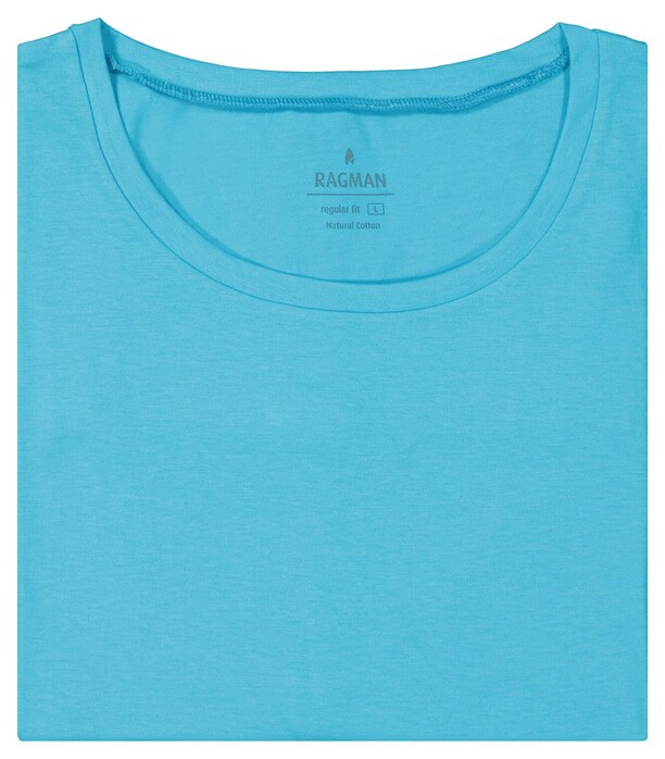 Ragman Athletic Jersey Shirt Round Neck Ondermode Lagune