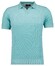Ragman Bicolor Rib Knitted Short Sleeve Resort Collar Trui Licht Groen