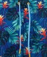 Ragman Bold Floral Leaves Pattern Swim Short Blauw-Multi