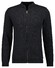 Ragman Cardigan Cotton Cashmere Fine Structure Vest Antraciet