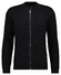 Ragman Cardigan Cotton Cashmere Fine Structure Vest Zwart