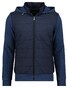 Ragman Cardigan Hoodie Nylon Front Vest Donker Blauw
