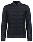 Ragman Cardigan Jacket Nylon Front College Collar Vest Zwart