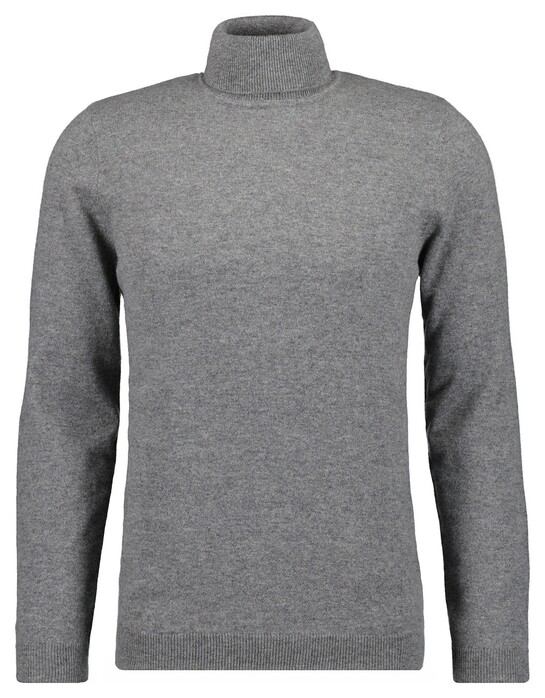 Ragman Cashmere Col Trui Grijs Melange