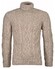 Ragman Col Cable Design Pullover Trui Beige Melange