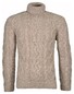 Ragman Col Cable Design Pullover Trui Beige Melange