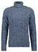 Ragman Col Cable Design Pullover Trui Blauw-Grijs