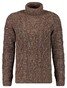 Ragman Col Cable Design Pullover Trui Bordeaux-Bruin