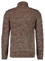 Ragman Col Cable Design Pullover Trui Bordeaux-Bruin