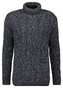 Ragman Col Cable Design Pullover Trui Donker Blauw-Grijs