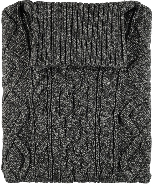 Ragman Col Cable Design Pullover Trui Donker Grijs