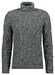 Ragman Col Cable Design Pullover Trui Donker Grijs Melange