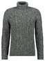 Ragman Col Cable Design Pullover Trui Donker Grijs Melange