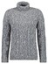 Ragman Col Cable Design Pullover Trui Grijs Melange