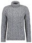 Ragman Col Cable Design Pullover Trui Grijs Melange