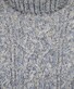 Ragman Col Cable Design Pullover Trui Grijs Melange