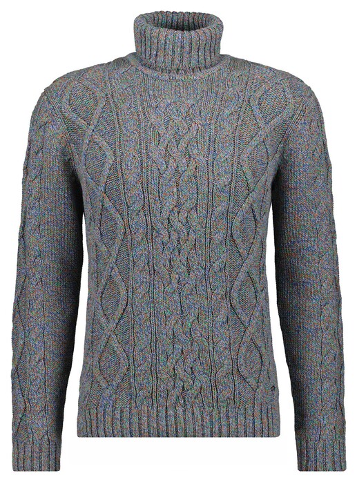 Ragman Col Cable Design Pullover Trui Multicolor
