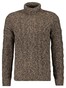 Ragman Col Cable Design Pullover Trui Taupe-Grijs