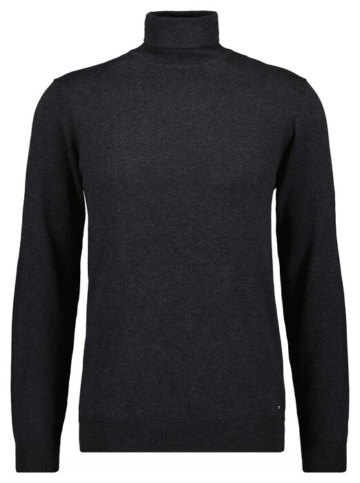 Ragman Col Cotton Cashmere Uni Trui Antraciet