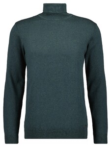 Ragman Col Cotton Cashmere Uni Trui Donker Groen Melange