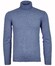 Ragman Col Cotton Cashmere Uni Trui Duivenblauw