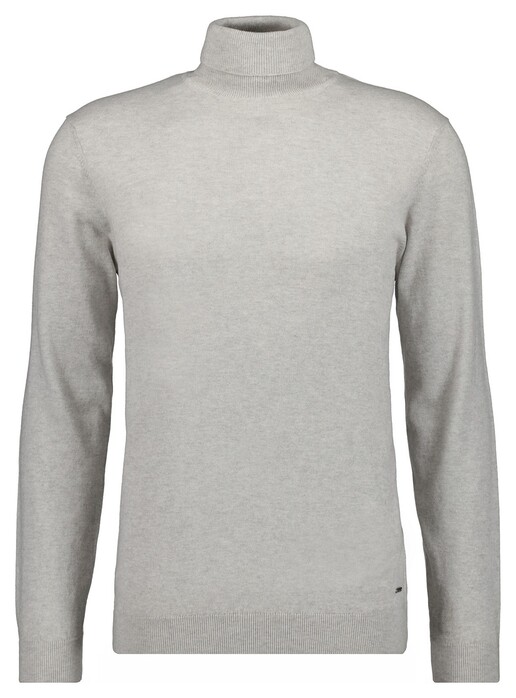 Ragman Col Cotton Cashmere Uni Trui Licht Grijs