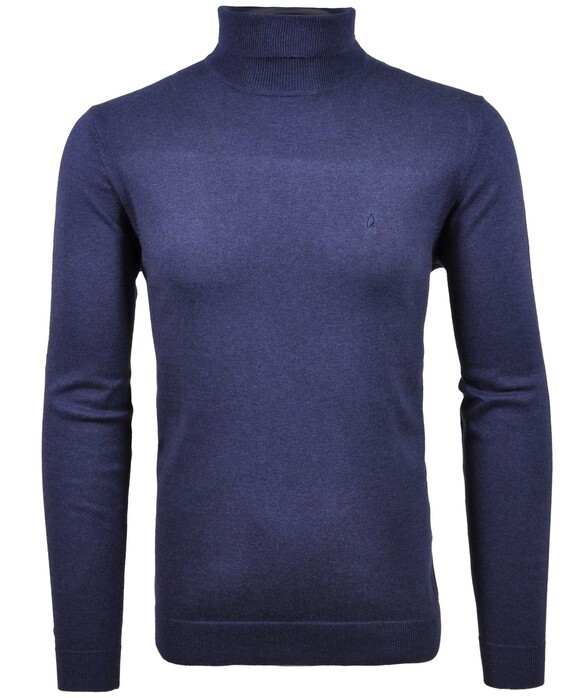 Ragman Col Cotton Cashmere Uni Trui Marine