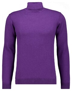 Ragman Col Cotton Cashmere Uni Trui Paars