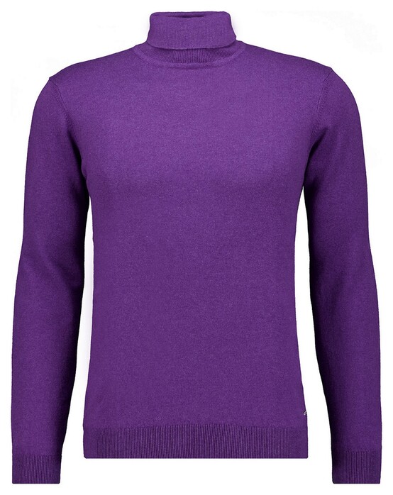 Ragman Col Cotton Cashmere Uni Trui Paars