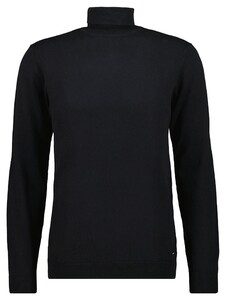Ragman Col Cotton Cashmere Uni Trui Zwart