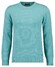 Ragman Cotton Knit Round Neck Mélange Trui Licht Groen