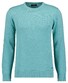 Ragman Cotton Knit Round Neck Mélange Trui Licht Groen