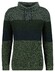 Ragman Cotton Structure Knit Maseltov Collar Trui Donker Groen