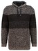 Ragman Cotton Structure Knit Maseltov Collar Trui Taupe-Grijs