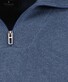 Ragman Cotton Troyer Zip Raglan Sleeve Trui Blauw Melange