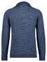 Ragman Cotton Troyer Zip Raglan Sleeve Trui Blauw Melange