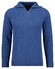 Ragman Cotton Troyer Zip Raglan Sleeve Trui Blue Sapphire