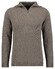 Ragman Cotton Troyer Zip Raglan Sleeve Trui Camel