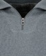 Ragman Cotton Troyer Zip Raglan Sleeve Trui Grijs Melange
