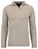 Ragman Cotton Troyer Zip Raglan Sleeve Trui Zand
