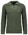 Ragman Cotton Troyer Zip Rib Knit Trui Khaki