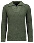 Ragman Cotton Troyer Zip Rib Knit Trui Khaki