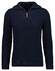 Ragman Cotton Troyer Zip Rib Knit Trui Marine
