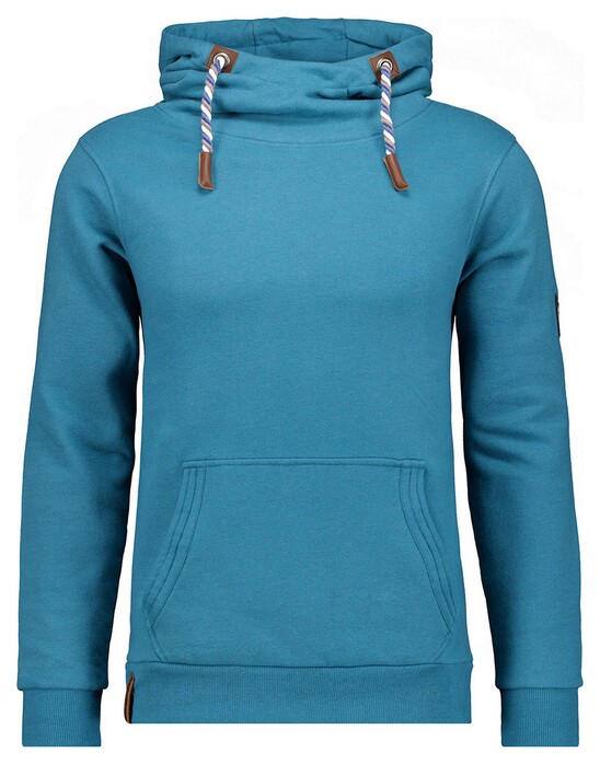 Ragman Drawstring Hoodie Sweat Pullover Dark Bluegreen