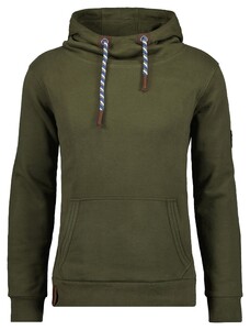 Ragman Drawstring Hoodie Sweat Trui Donker Groen